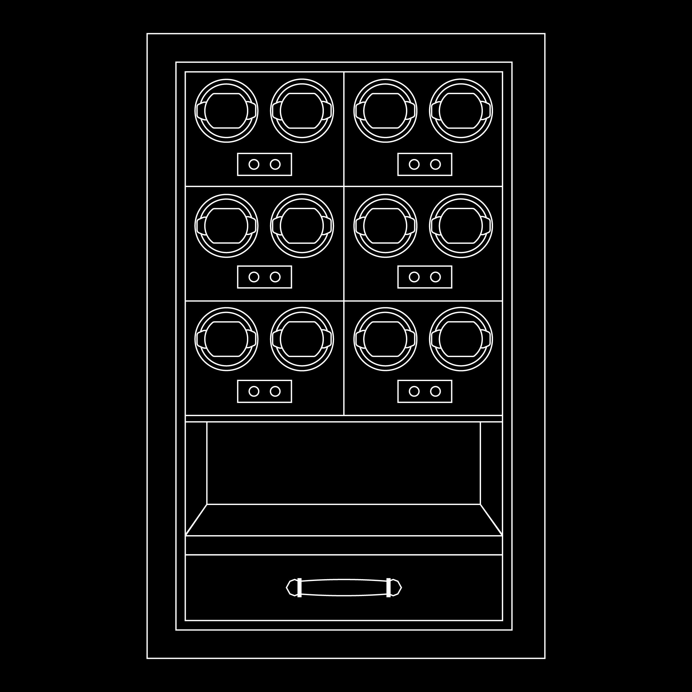 Apollo™ 12 Watch Safe — technical drawing 1