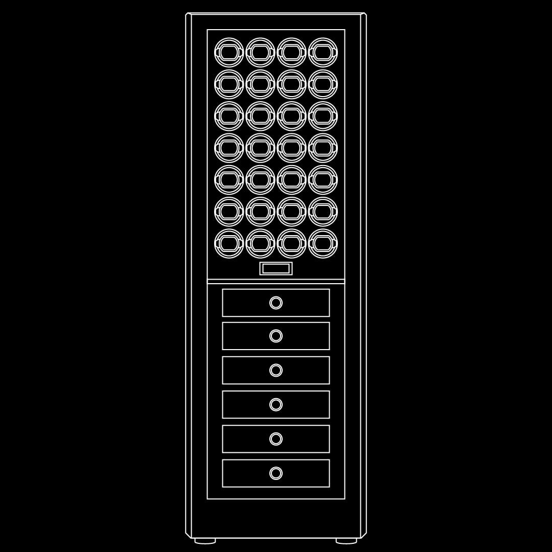 Gatsby Soirée™ Watch Safe — technical drawing 1