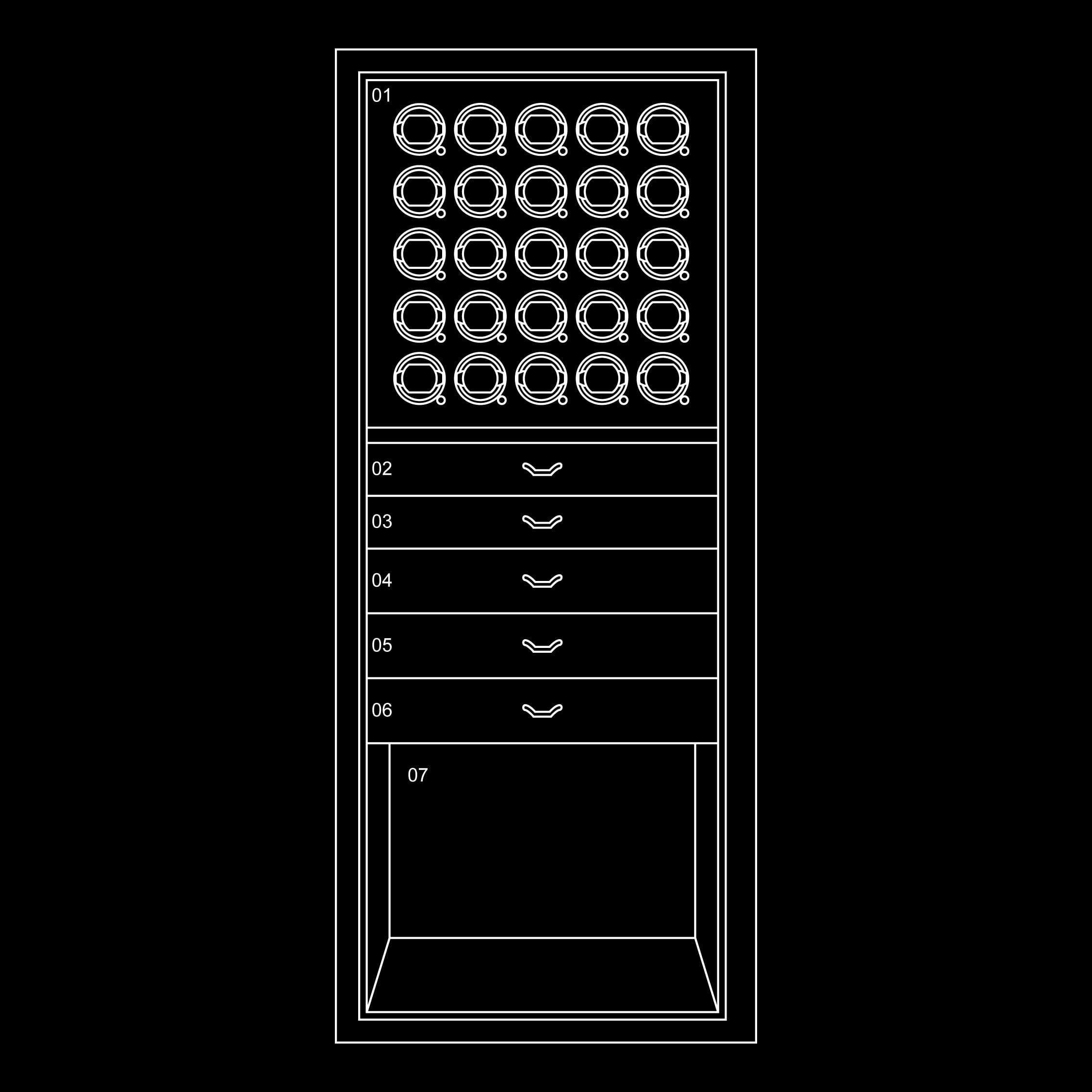 Titan Sanctum™ 20 Watch Safe — technical drawing 1