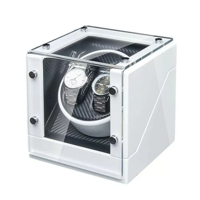 Jqueen Rotating Watch Box for 2 Automatic Watches