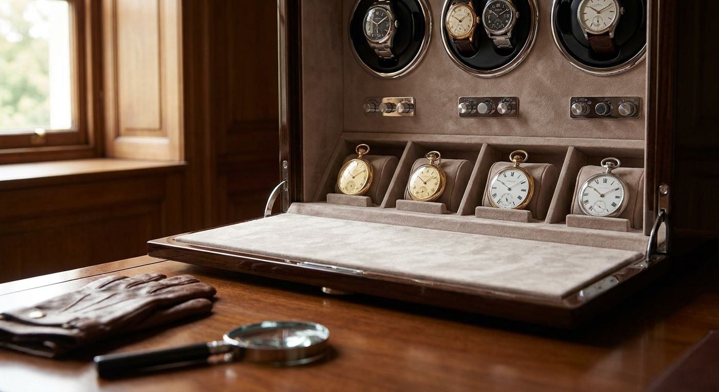 Watch safe for a collection that includes pocket watches