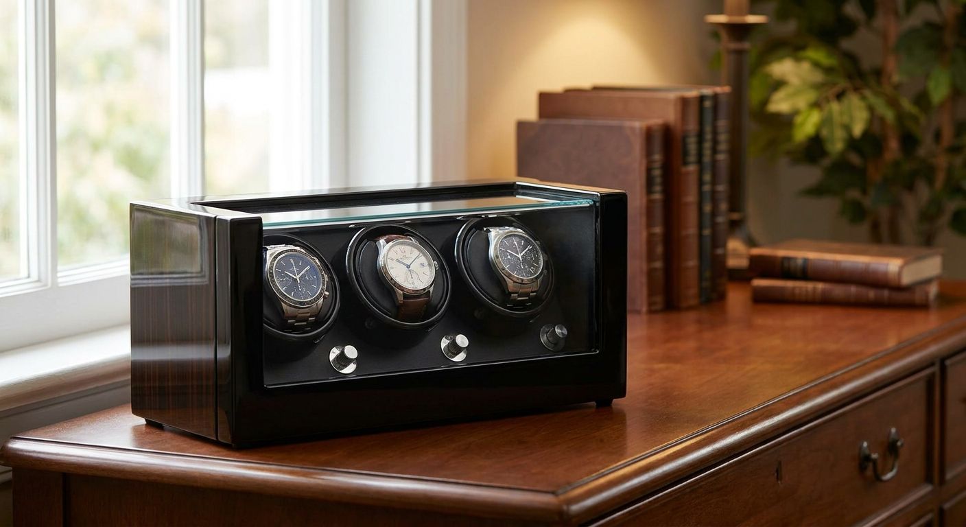 Watch winder for 3 watches: compact triple-slot options