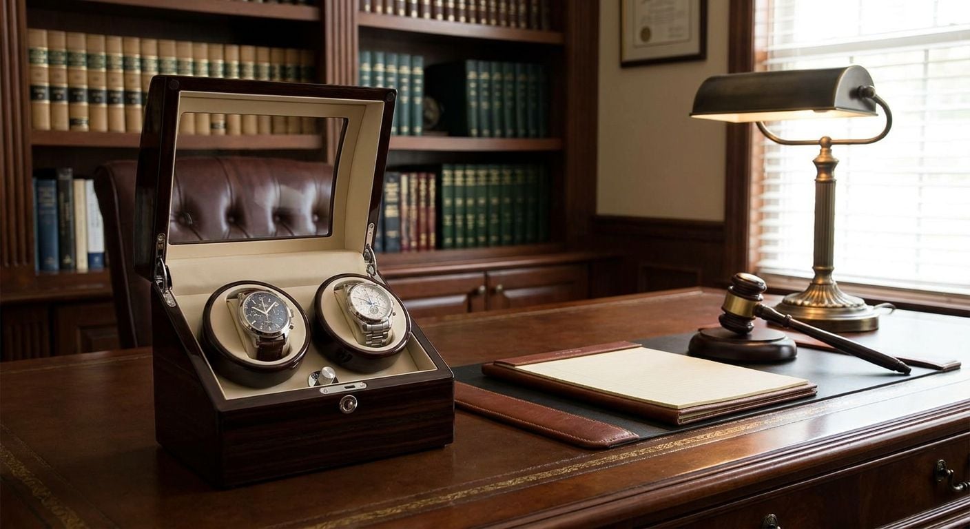 Watch winder for a lawyer: office desk options
