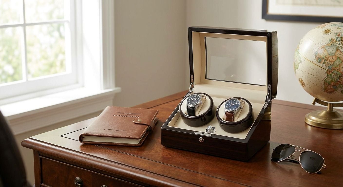 Watch winder for a pilot who flies internationally