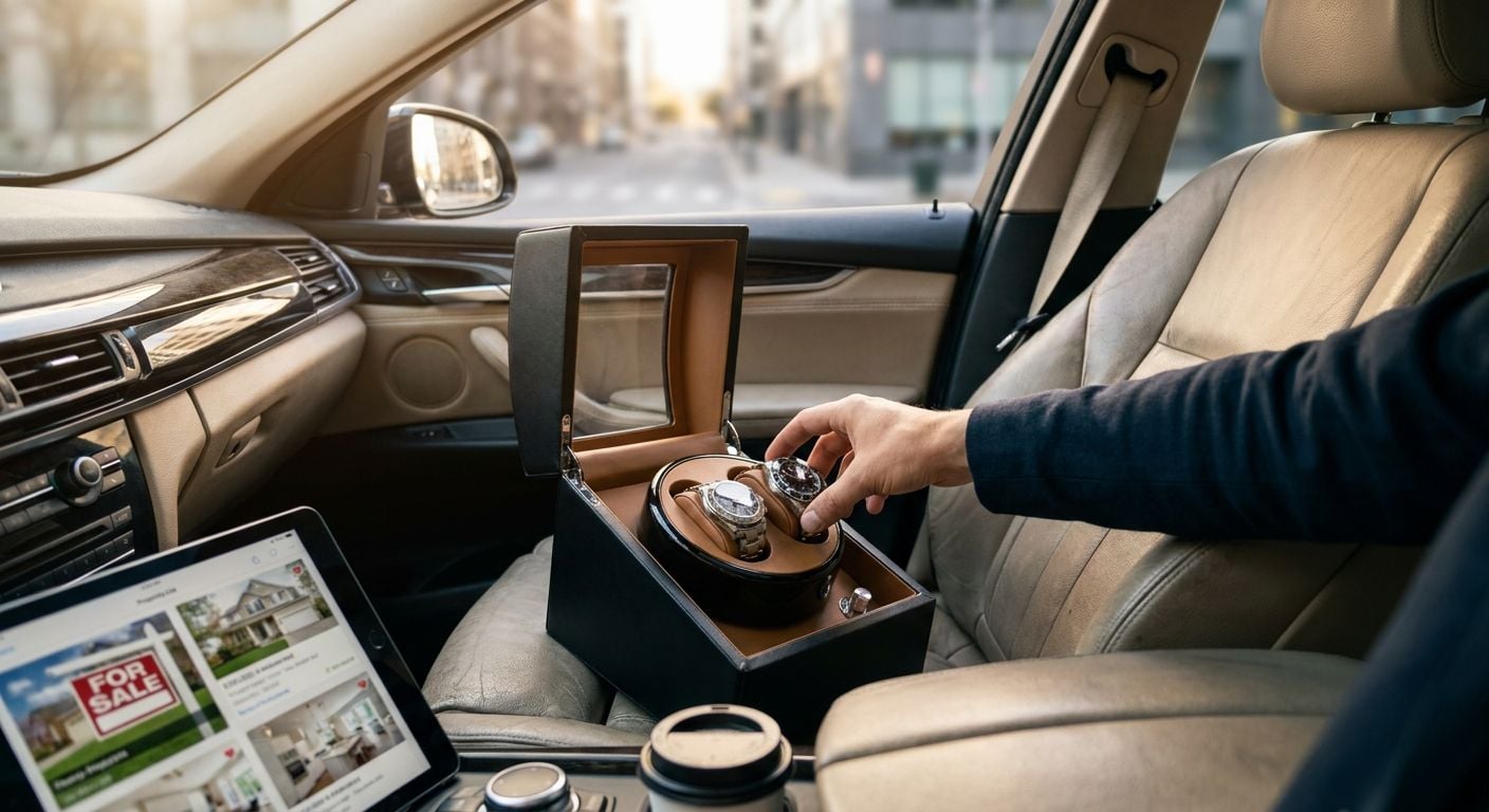 Watch winder for a real estate agent on the go
